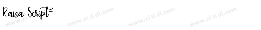 Raisa Script字体转换